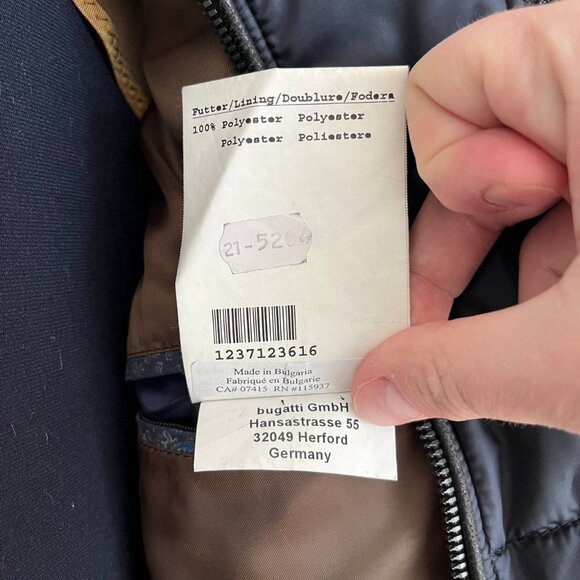 Bugatti Men's Winter Wool Coat size US 42R - Picture 11 of 14